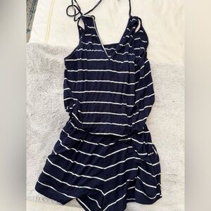 TOWNSEN Navy and White Striped Kids One Piece